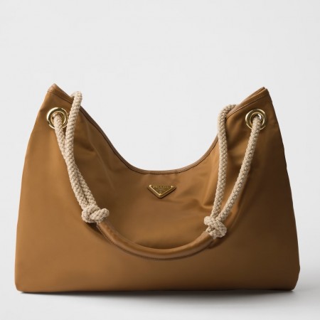 Prada Mariner Large Shoulder Bag in Brandy Re-Nylon