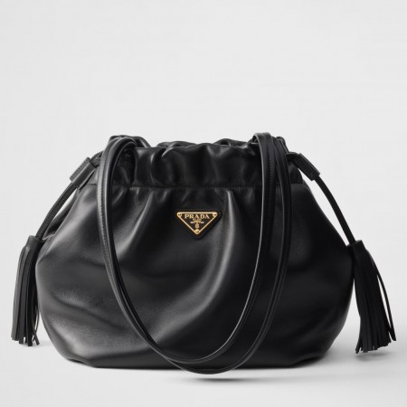 Prada Shoulder Bag in Black Nappa Leather 