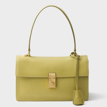 Prada Soft Sound Medium Shoulder Bag in Pistachio Green Calfskin