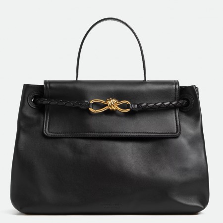 Bottega Veneta Ciao Ciao Medium Bag in Black Calfskin