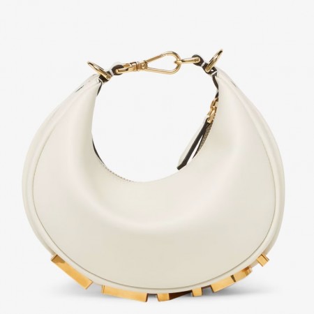 Fendi Fendigraphy Mini Bag in White Calfskin