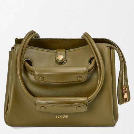 Loewe Madrid Small Bag in Olive Supple Calfskin