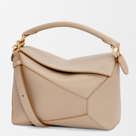 Loewe Puzzle Small Bag in Sand Soft Grained Leather