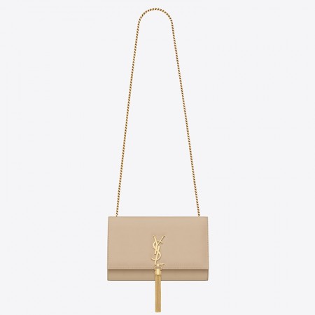 Saint Laurent Medium Kate Bag With Tassel In Powder Smooth Leather