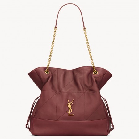 Saint Laurent Jamie 4.3 Large Pochon in Bordeaux Lambskin