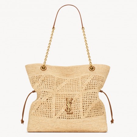 Saint Laurent Jamie 4.3 Large Pochon in Natural Raffia