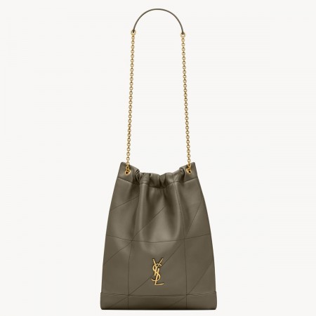 Saint Laurent Jamie 4.3 Pochon Bag in Khaki Green Lambskin