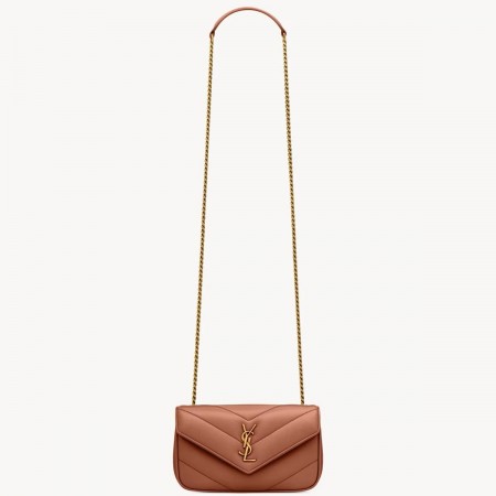Saint Laurent LouLou Mini Bag in Hortensia Matelasse Lambskin