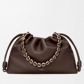 Loewe Large Flamenco Purse in Dark Chestnut Nappa Lambskin