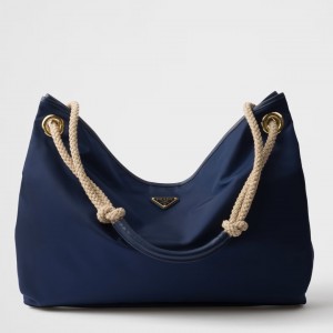 Prada Mariner Large Shoulder Bag in Blue Re-Nylon
