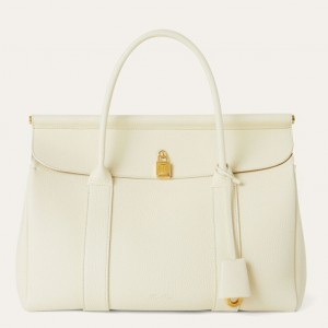 Loro Piana Loom L32 Bag in White Grained Leather