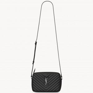 Saint Laurent Lou Camera Bag in Noir Quilted Calfskin