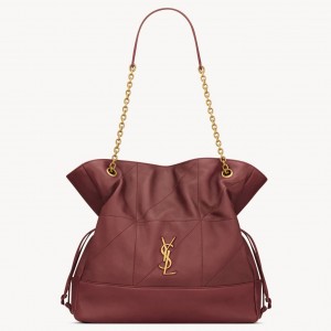 Saint Laurent Jamie 4.3 Large Pochon in Bordeaux Lambskin