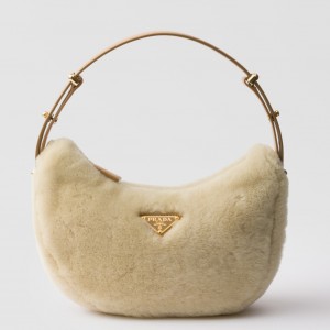 Prada Arque Small Shoulder Bag in Shearling 
