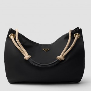 Prada Mariner Large Shoulder Bag in Black Re-Nylon