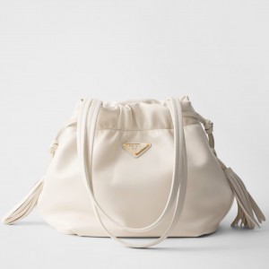 Prada Shoulder Bag in White Nappa Leather 