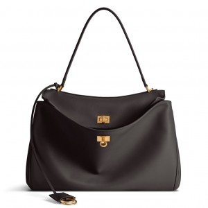 Balenciaga Rodeo Medium Bag in Chocolate Calfskin