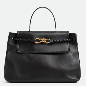 Bottega Veneta Ciao Ciao Medium Bag in Black Calfskin