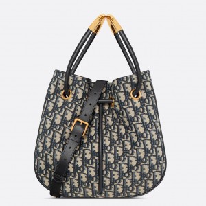 Dior Nolita Medium Bag in Blue Dior Oblique Jacquard
