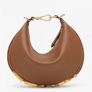 Fendi Fendigraphy Mini Bag in Brown Calfskin