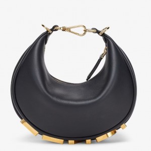 Fendi Fendigraphy Mini Bag in Black Calfskin