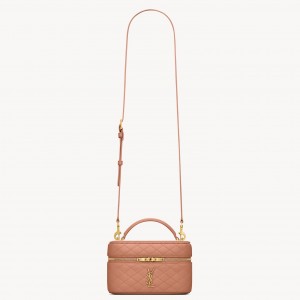 Saint Laurent Gaby Mini Vanity Bag in Barely Pink Lambskin