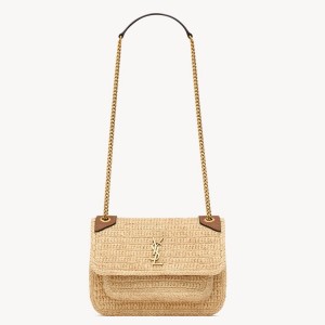 Saint Laurent Niki Mini Bag in Natural Raffia 