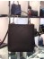 Prada Black Saffiano North South Double Medium Bag