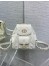 Dior Caro Small Backpack in White Macrocannage Lambskin