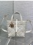 Dior Toujours Vertical Small Tote Bag in White Macrocannage Calfskin