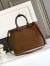 Prada Buckle Large Handbag with Belt in Cocoa Suede Calfskin 