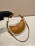 Prada Arque Small Shoulder Bag in Brown Leather with Shearling 