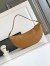 Prada Demi-lune Large Shoulder Bag in Brown Leather