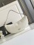 Prada Demi-lune Large Shoulder Bag in White Leather