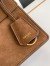 Prada Soft Sound Medium Shoulder Bag in Brown Suede Calfskin