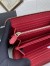 Prada Zip Around Wallet in Red Saffiano Calfskin