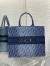 Dior Medium Book Tote Bag in Blue Denim Oblique Jacquard 