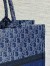 Dior Medium Book Tote Bag in Blue Denim Oblique Jacquard 