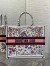 Dior Large Book Tote Bag In White Multicolor Florilegio Embroidery