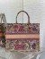 Dior Large Dioriviera Book Tote in Raffia with Pink Toile de Jouy Sauvage Embroidery 