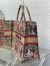 Dior Large Dioriviera Book Tote in Raffia with Pink Toile de Jouy Sauvage Embroidery 