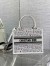 Dior Dioramour Small Book Tote Bag with Strap in Je Vous Adore Embroidery and White Calfskin