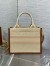 Dior Small Book Tote Bag with Strap in Beige Oblique Embroidered Raffia