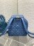 Dior Caro Medium Backpack in Blue Macrocannage Lambskin