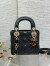 Dior Lady Dior Mini Bag with O-links in Black Cannage Lambskin