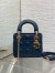 Dior Lady Dior Mini Bag with Chain in Navy Blue Cannage Lambskin