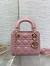 Dior Lady Dior Mini Bag with Chain in Pink Cannage Lambskin