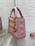 Dior Lady Dior Mini Bag with Chain in Pink Cannage Lambskin