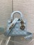 Dior Small Lady Dior My ABCDior Bag in Pale Blue Lambskin