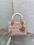 Dior Small Lady Dior Bag in Pink Lambskin with Resin Charms